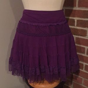 Free People lacy purple skirt